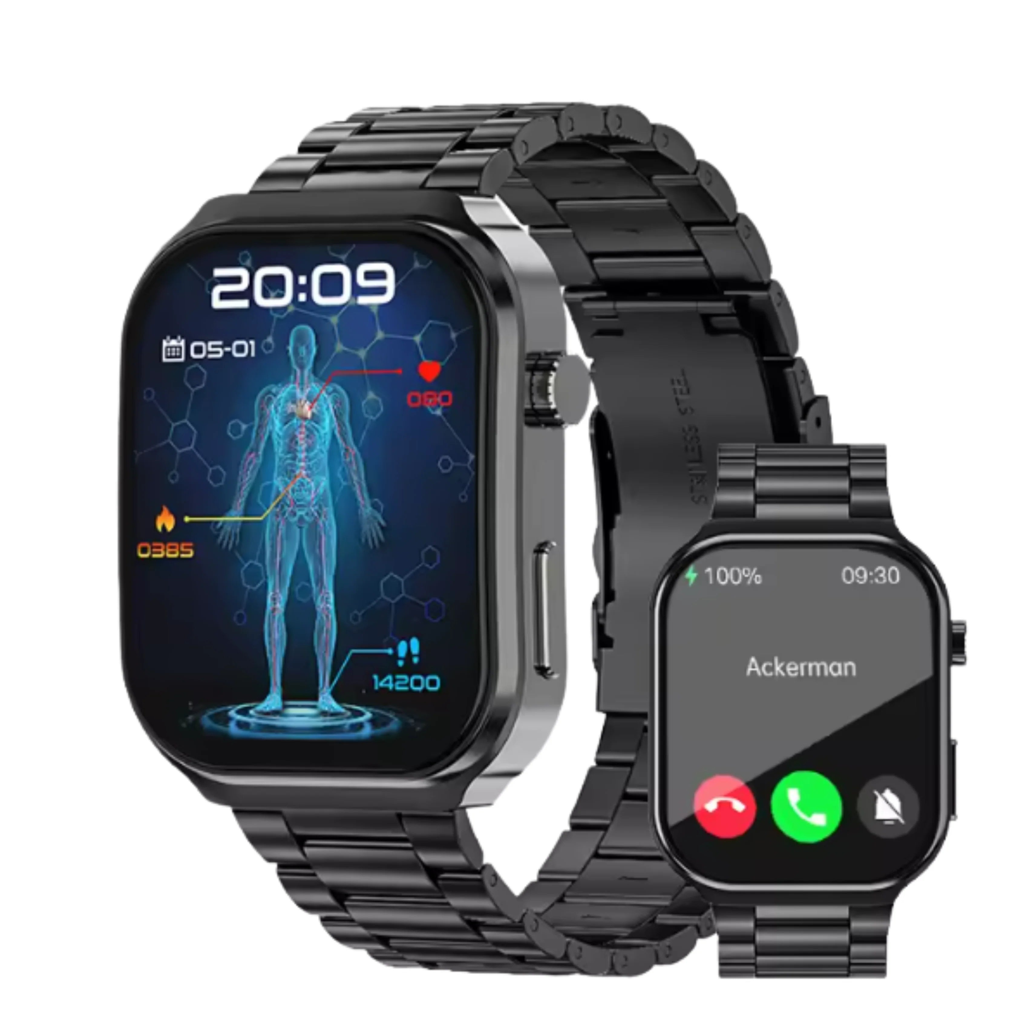 Smart Watch Bluetooth Calling Heart Rate Voice Assistant